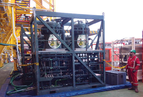CETCO Rental Package Treats Open Drain System after Failure of Onboard Centrifuge